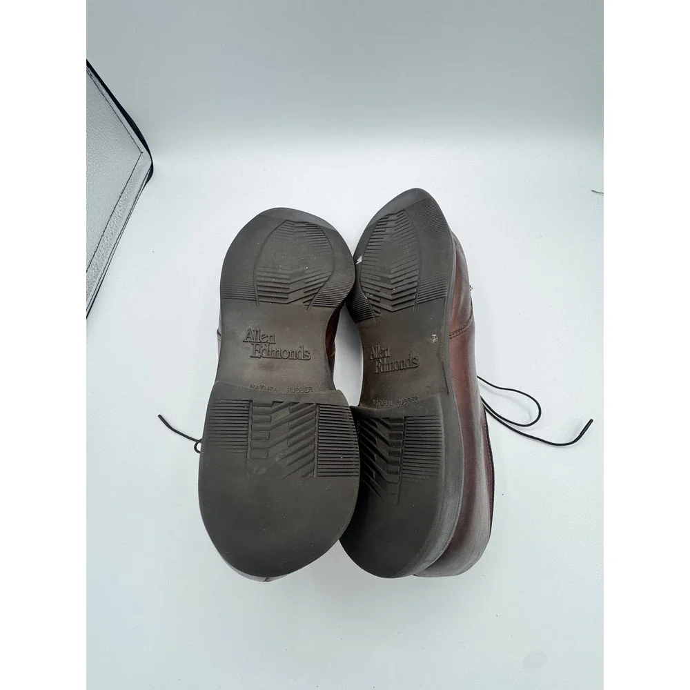 Allen Edmonds Kennett Brown Leather Split Toe Derby Shoes Mens 10.5 D 9564